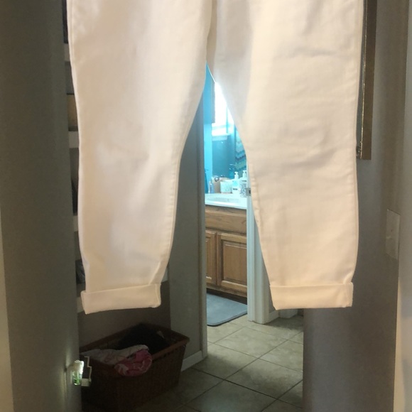 GAP white denim crops size 33R true skinny - Picture 2 of 5